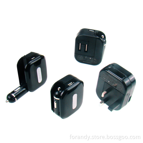 New Design Dual USB Port Car Wall Charger 5V 2.1A (CW01)